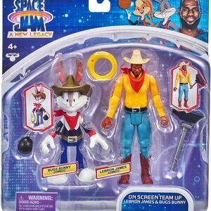 Space Jam: A New Legacy - 2 Pack On Screen Team Up Lebron James & Bugs Bunny NEW